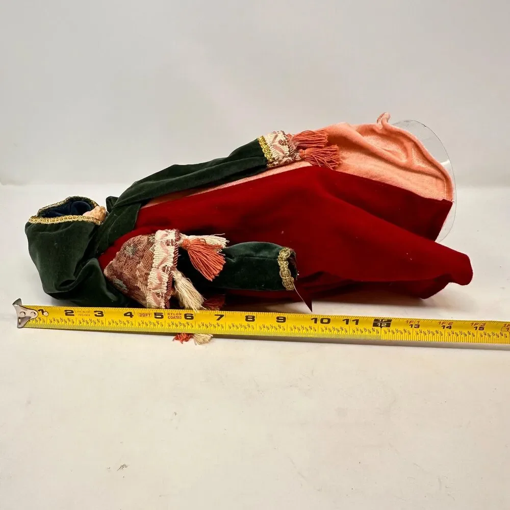 Vintage RR Roman Father Christmas Santa Claus Tree Topper Velvet Robe 15